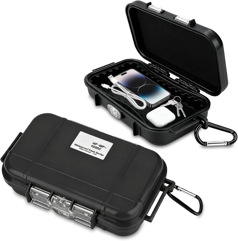 Frdhee Water Proof Storage Case, Small Outdoor Storage Box Outdoor Survival Dry Box Case Airtight Carry Container for Small Tools Phone Keys - Image 1